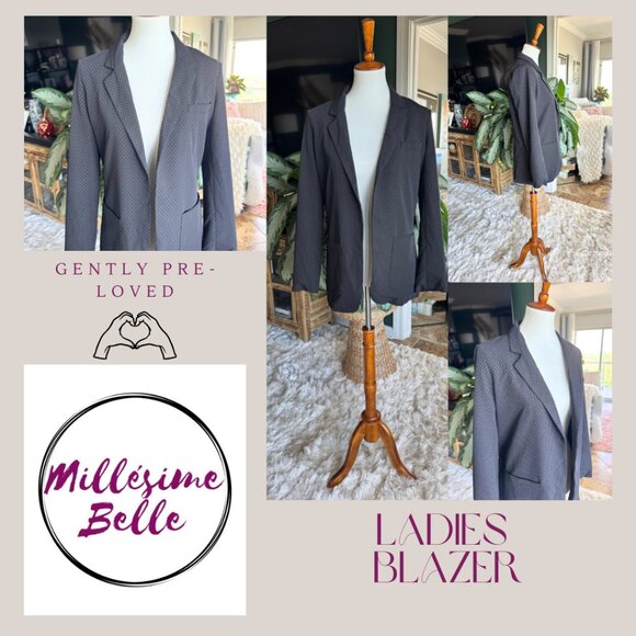 Ladies Casual Blue Blazer - Picture 3 of 8